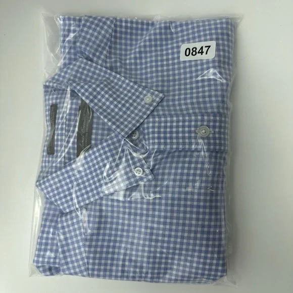 Daniel Cremieux Signature Collection Blue Plaid Long Sleeve Shirt Men Med - Picture 14 of 14